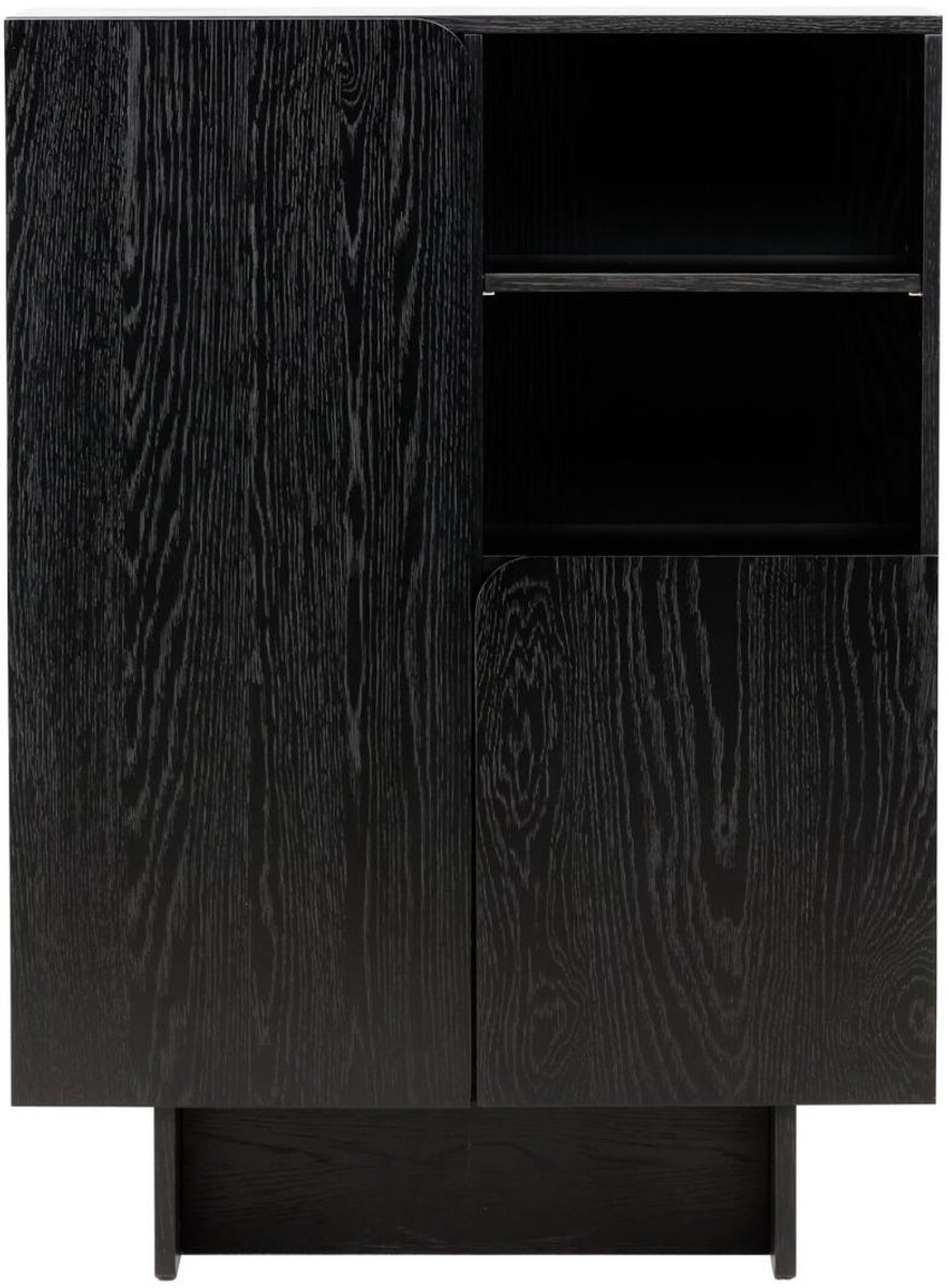 Tyresö dressoir 2 deuren, 2 planken zwart.
