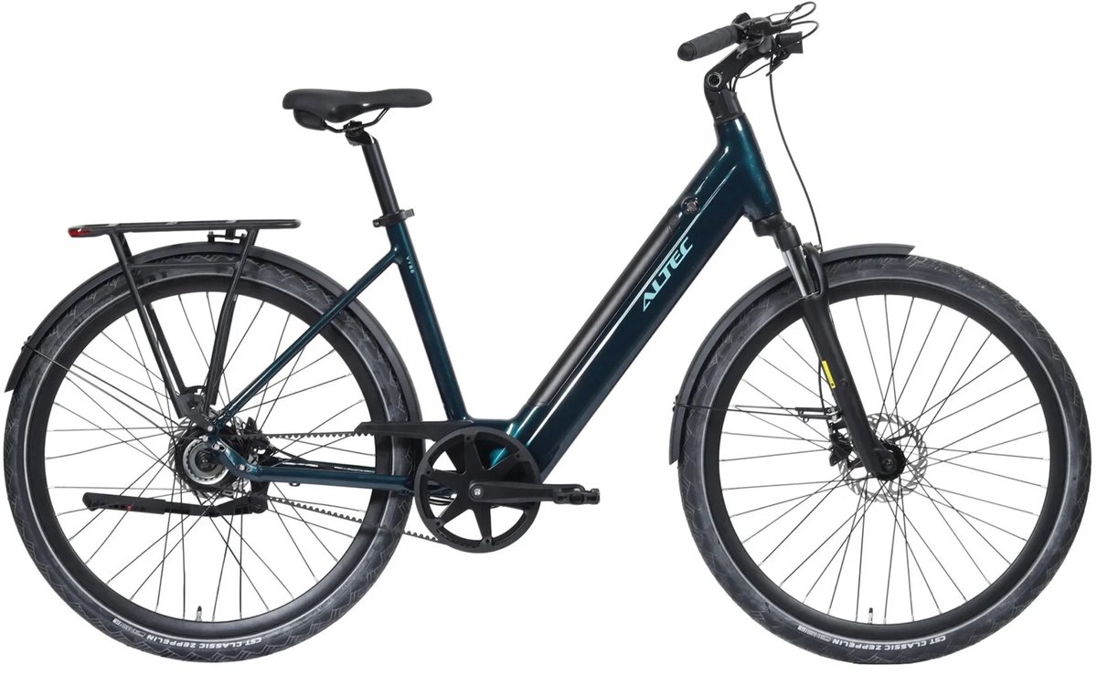 Altec Vybe - Elektrische Stadsfiets - Elektrische Damesfiets - Riembelt - Hydraulische schijfremmen - 28 inch - 50 cm - Groen