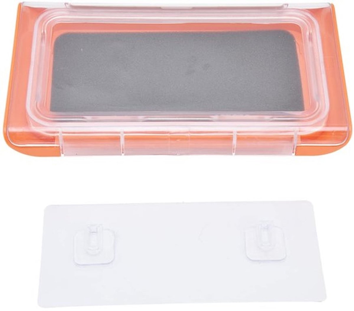 Waterdichte Douchetelefoonhouder,Telefoonhouder Voor Douche, Waterdicht Telefoonzakje, Badkamertelefoondoos 360 Graden Rotatie Wandgemonteerd Telefoonhoesje(oranje)