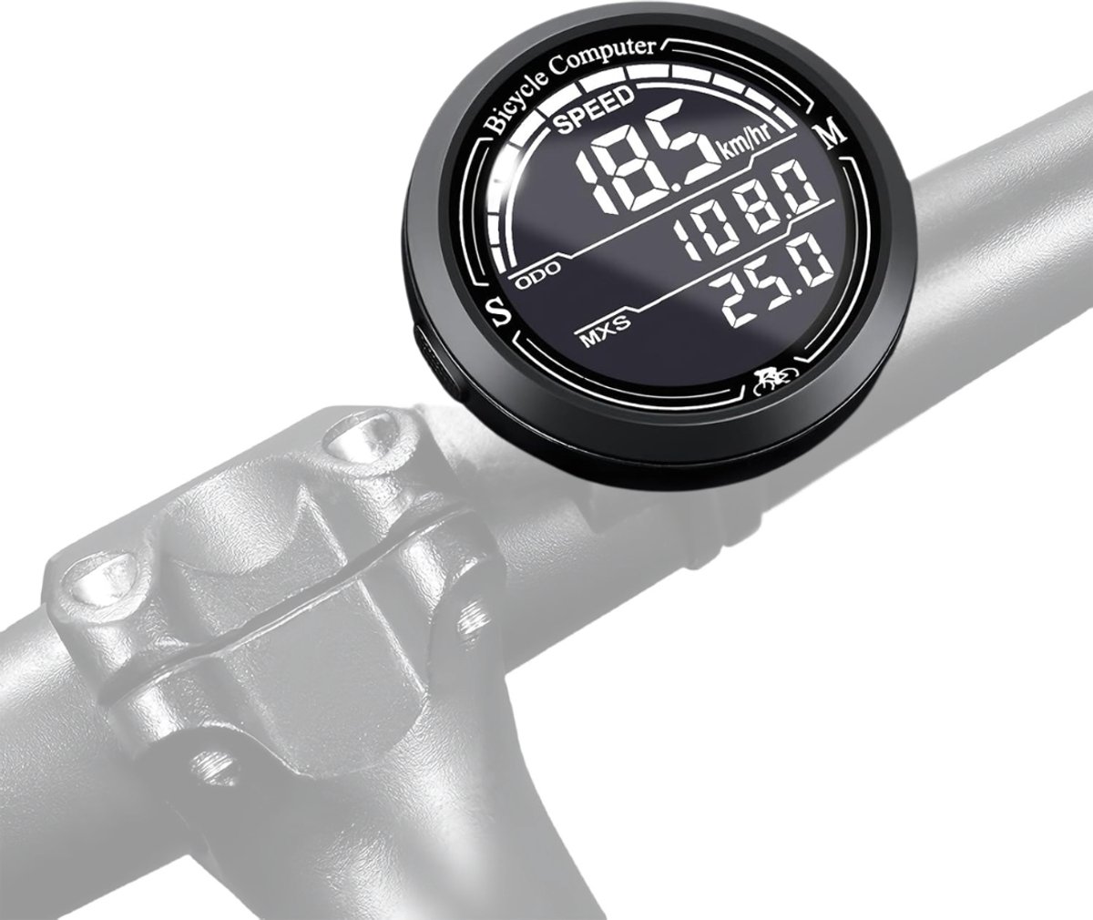 CLVP® Kilometerteller Fiets - Snelheidsmeter - Fietscomputer Draadloos