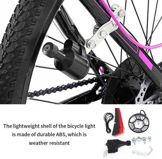 Fiets Dynamo Verlichting Set - Fietslampen Dynamo - Veilig Fietsen - Geen Batterijen Nodig — afbeelding 2