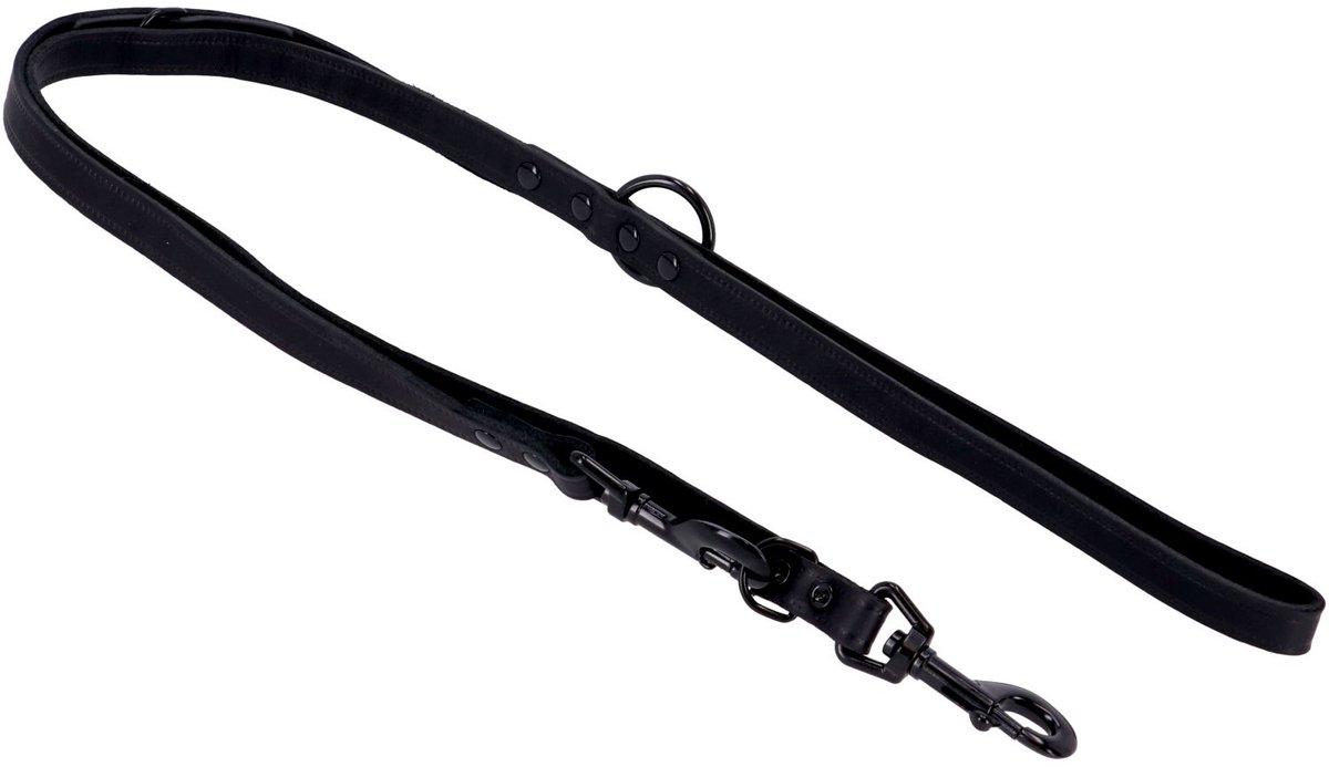 Adori Dresseerlijn Vetleder Met Print - Riem - 200x1.8 cm Zwart