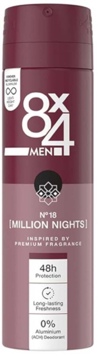 8x4 Deodorant Spray Million Nights 150 ml