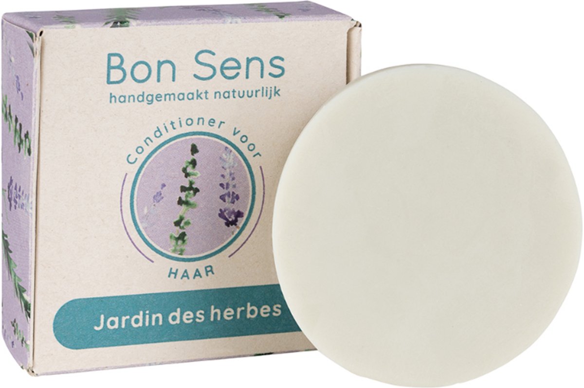 Le Bon Sens Conditioner - Jardin des Herbes 50 gram - plasticvrij, zonder parabenen, vegan, voor alle haartypes, sheaboter, kokosolie