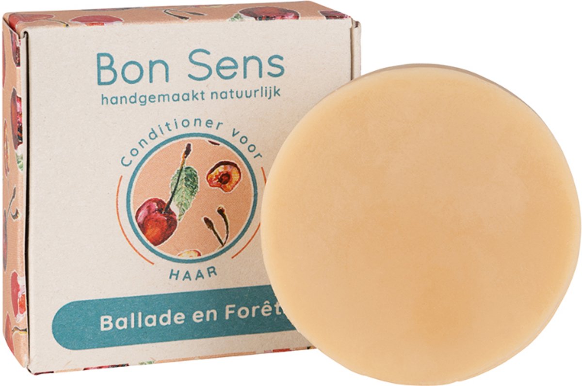 Le Bon Sens Conditioner Droog Haar - Balade en Forêt 70 gram - sulfaatvrij, zonder siliconen, plasticvrij, vegan, biologisch afbreekbaar