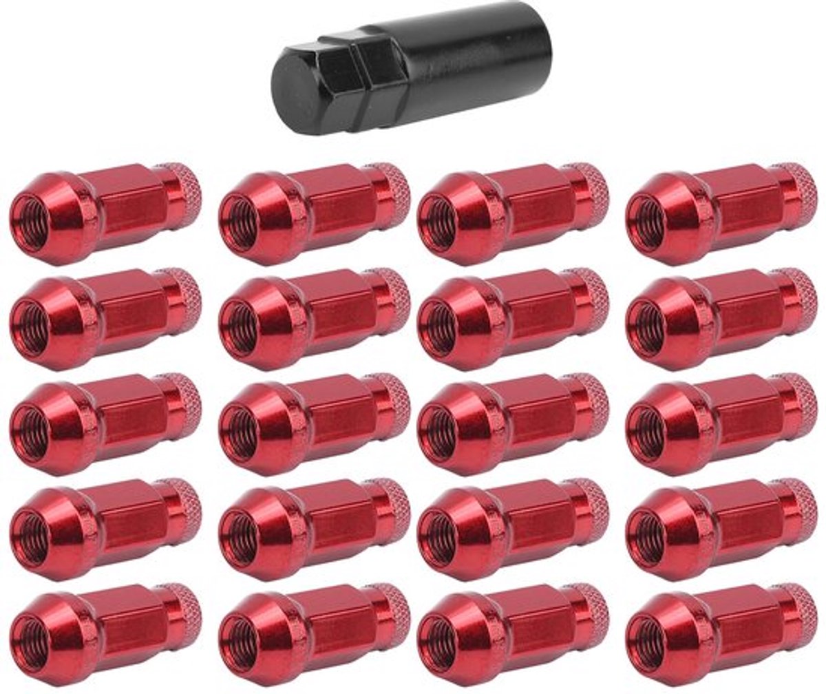 M12x1.50 Ardennen Acorn Wielmoer 20st Wielmoeren 50BV30 Gelegeerd Staal M12x1.5 Draad Hoge Sterkte Rood
