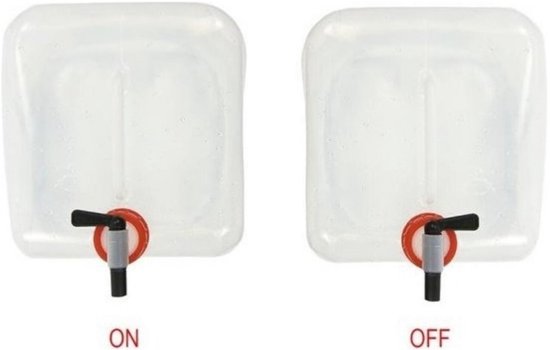 Opvouwbare watertank / jerrycan 10 liter - waterreservoir voor de camping / picknick van Merkloos — afbeelding 2