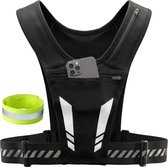 Nuvance Reflecterend Hardloopvest - Waterdicht Running Vest - Hardloop Telefoonhouder - Loopvest met Reflectieband - Lopen