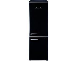 Helvetia HRDBGR300PEN1 Retro Koel-vriescombinatie - Zwart - 300L - Led Verlichting - XL - 192cm Hoog