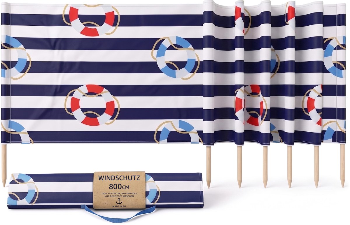 Strandwindscherm Camping Windschutz - Strand Paravent Tuin Zwembad Outdoor Zonbescherming Windvanger Privacy Scherm Reizen Terras Lichtgewicht Stevig Duurzaam