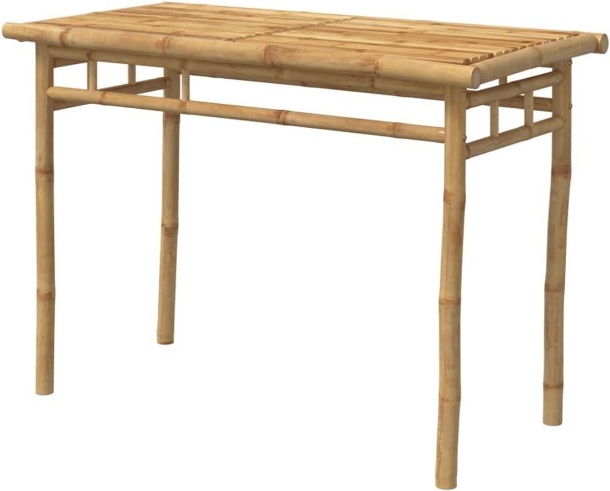 Bamboe eettafel - Buitenkeuken tafel - Buiten dineren - Duurzaam waterdicht materiaal - 110 x 55 x 75 cm - Natuurlijk