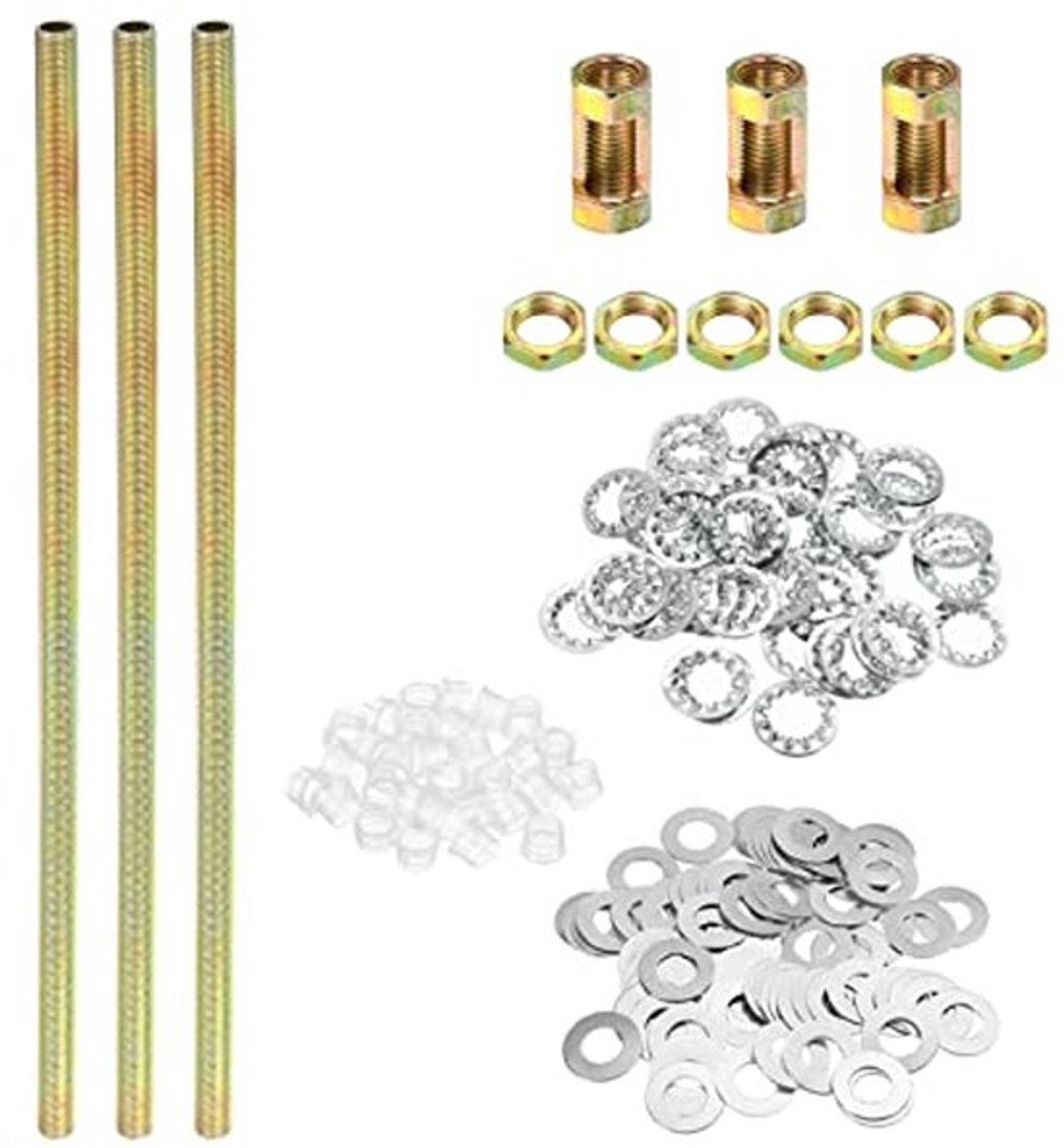1/8IP Draad 11.8 Inch Lamp Buizen Kit - Inclusief Bevestigingsmaterialen en Zinkcoating