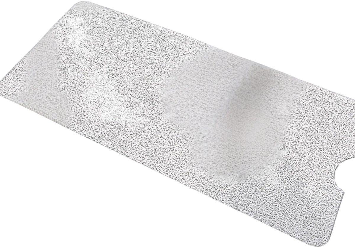 Ploutos® Douchemat Antislip Voor Douche - Lange Douchematten - Sneldrogende Douche - Wit - 100cm x 40cm x 1cm
