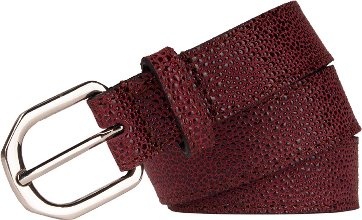 Legend Dames - Leren riem - Bordeaux - 105 cm