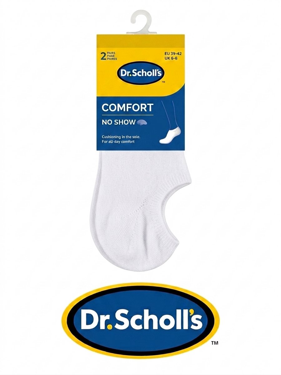 6 paar Scholl Comfort Footies Sokken - Maat 39-42 - Wit