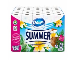 Ooops! Toiletpapier Classic Sensitive Summer Editie 3-laags - 3 x 16 stuks - Voordeelverpakking