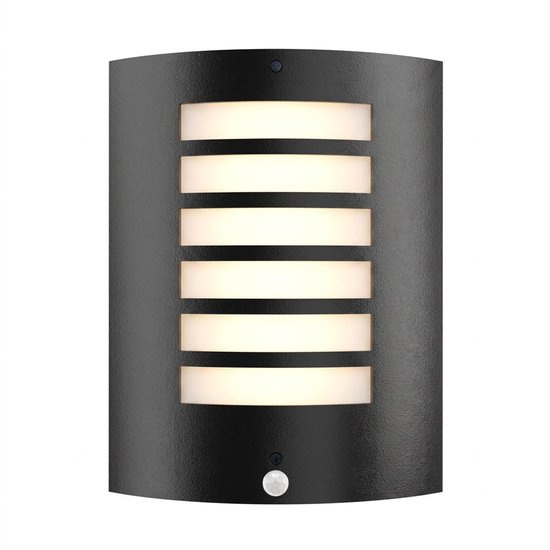 Luminize Buitenlamp met bewegingssensor - Wandlamp met sensor - 23x9x30cm - E27 fitting - zwart