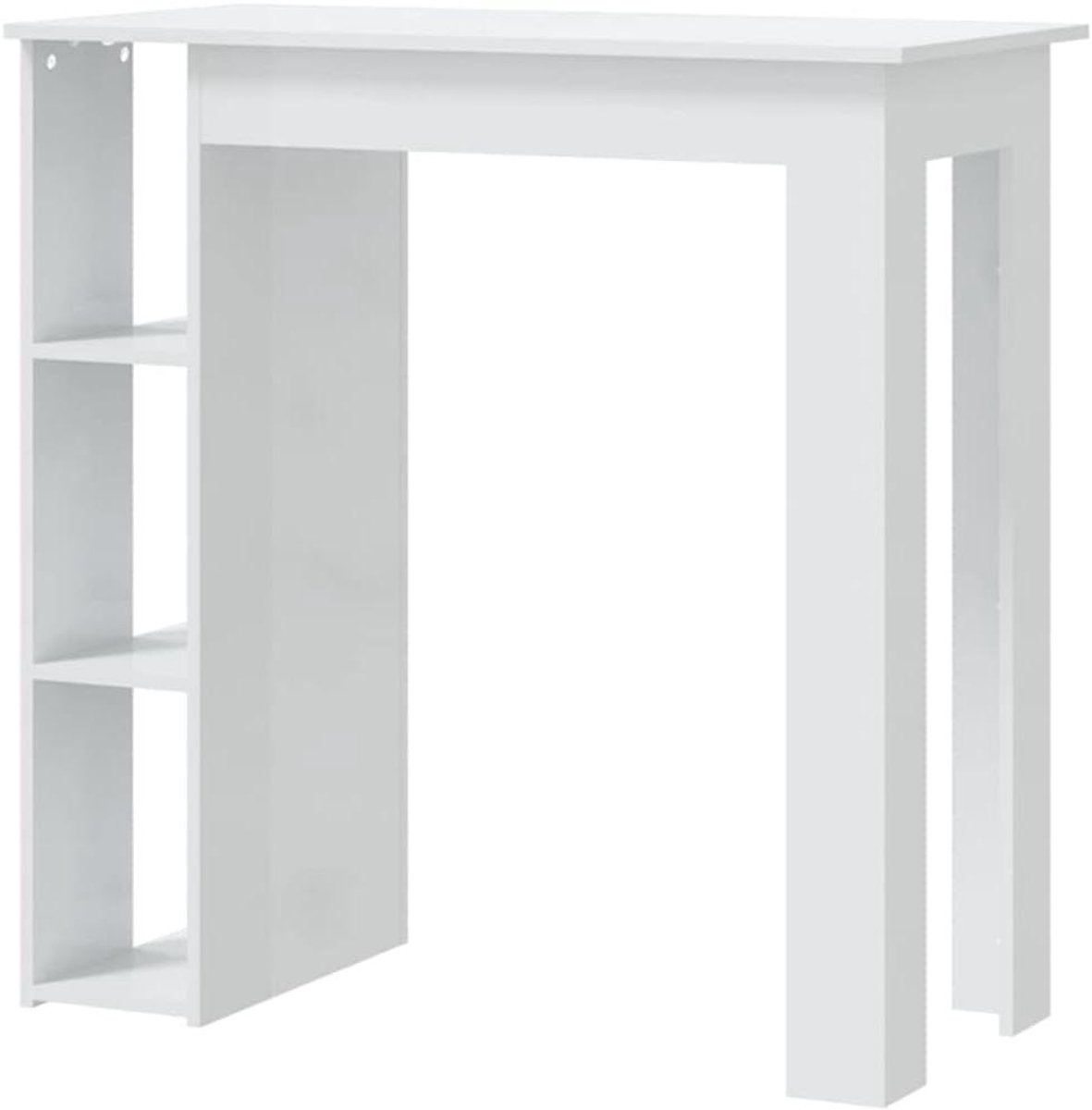 Bartafel met schap - Hoge tafel Keuken - Drankjes nuttigen - Moderne stijl - 102 x 50 x 1035 cm