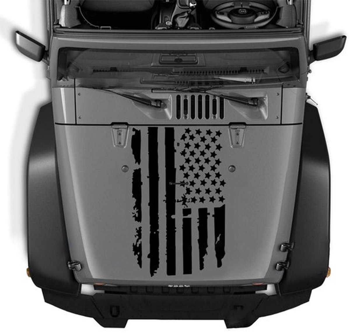 Amerikaanse Vlag Sticker 90cm - Waterproof - Scratch Resistant - Voor JK TJ YJ