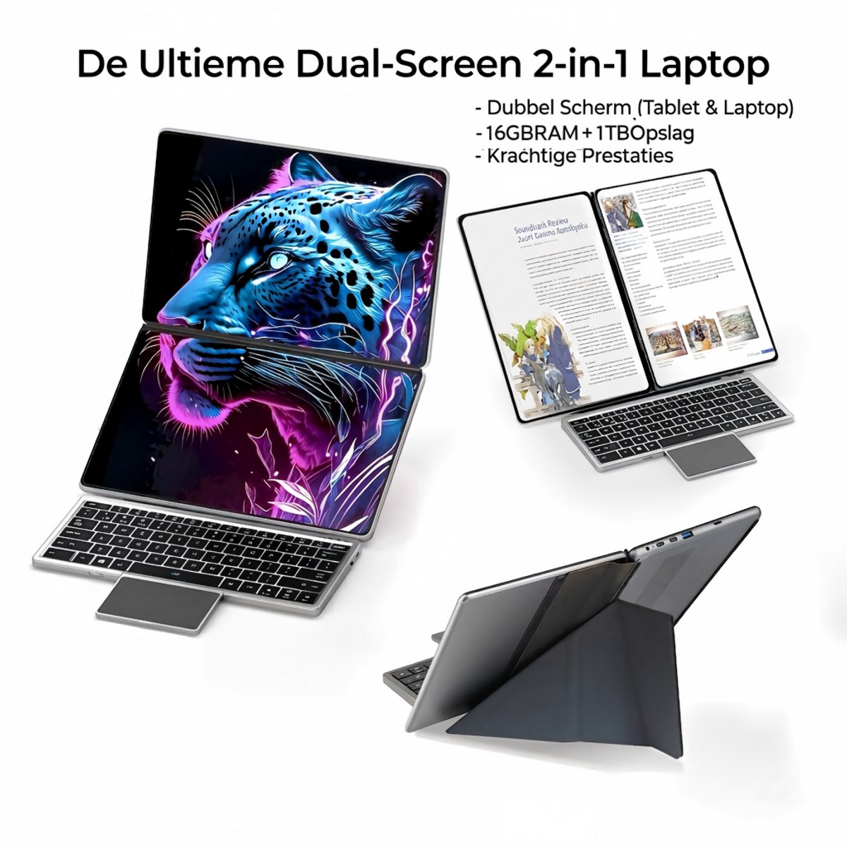 Beelink DS20 Dual-Screen Laptop Intel N150 16GB RAM 1TB SSD Windows 11