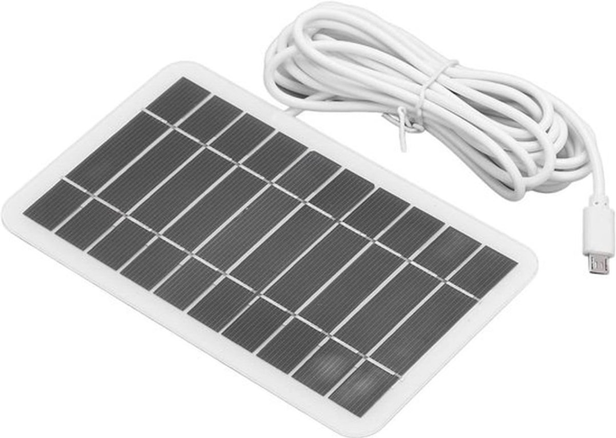 Oplaadbare - externe accu voor zonnepaneel - 2 watt - 5 volt - powerbank voor zonnestroom - smartphones - tablets - wandelen - kamperen