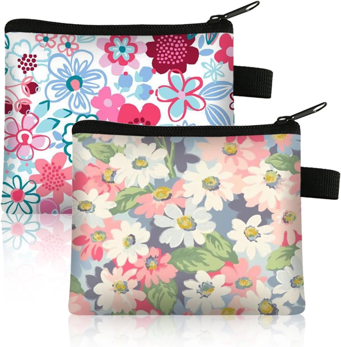 Stijlvolle bloemenportemonnee voor dames, mini coin bag en make-up tas, ideaal voor dagelijks gebruik