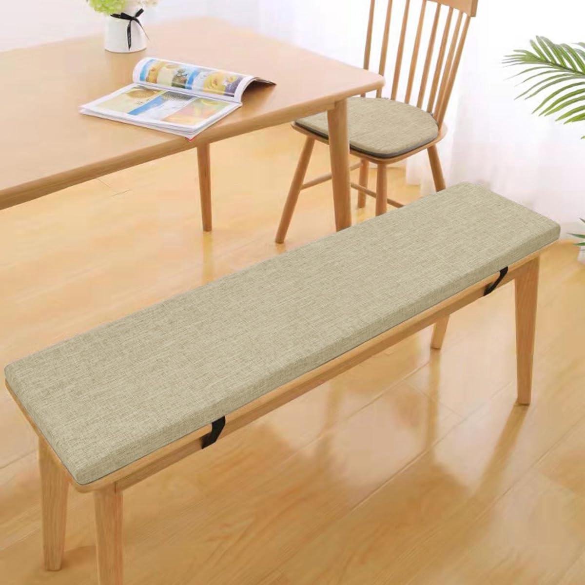 Bankkussen Zitkussen - Stoelkussen Terraskussen - Comfortabel Zitten - Afneembare Hoes - 120 x 35 cm - Geel