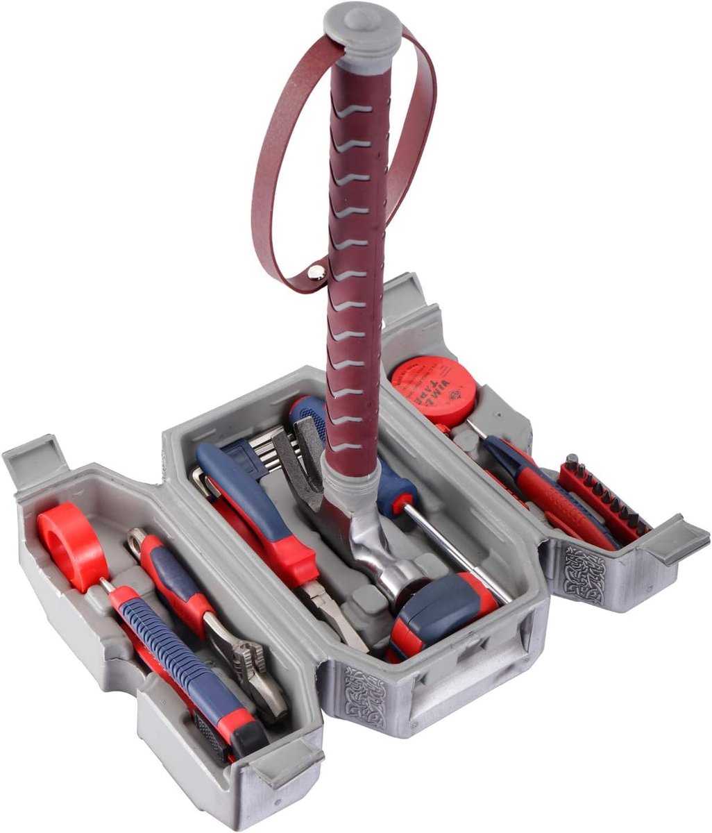 SnelShoppen - Hammer Tool Kit - Complete Gereedschapskist met Pliers, Moersleutel, Utility Mes en Multi Tools voor Huishoudelijke Reparaties, Meubelmo