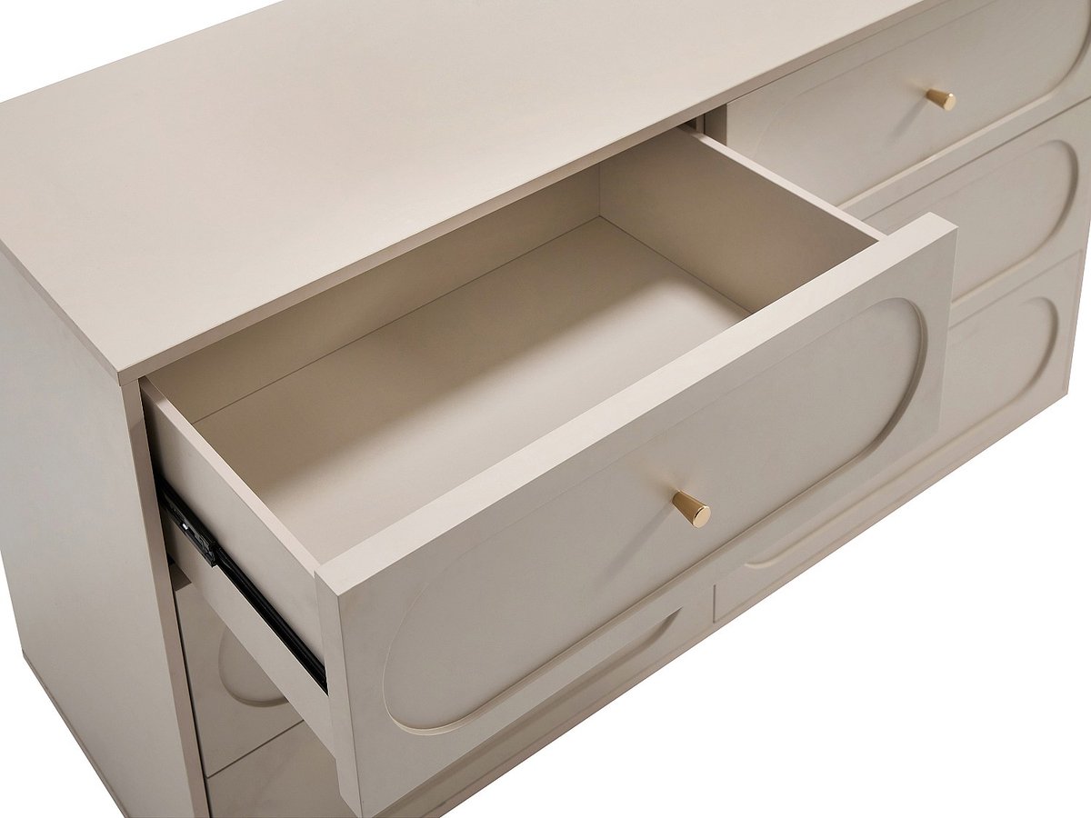 Vente-unique Ladekast 6 lades - Beige en goud - VALONIRO