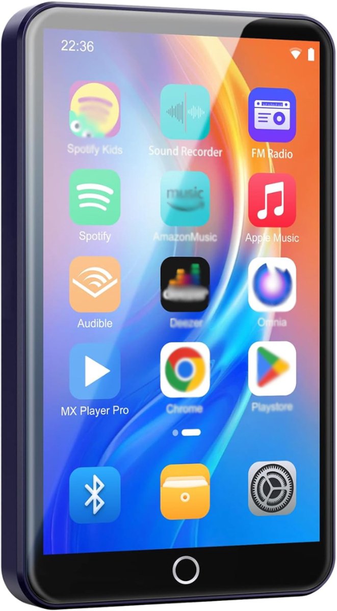 SNJY® MP3 Speler Bluetooth - MP4 Speler - Muziek Speler - Touchscreen - 16GB - Zwart/Paars