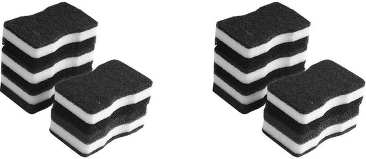 10 Stuks Schoonmaak Spons Dubbelzijdige Spons Zwarte Keuken Sponsen Schuur Sponsen voor Schoonmaken Spons Mat Keuken Schoonmaak Spons voor Afwassen