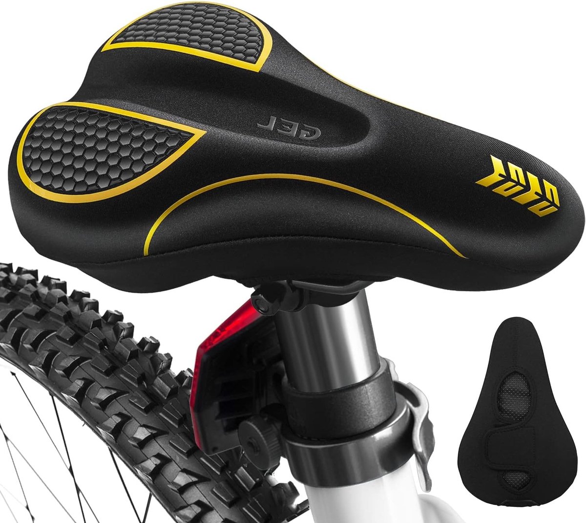 Comfortabele Fietszitkussen met Gel, Verstelbare Zachte Fietsstoel Cover voor Mannen en Vrouwen, Ideaal voor Binnen- en Buitensporten