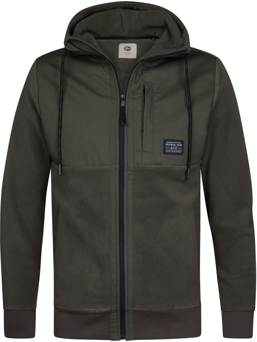 Petrol Industries - Heren Hybrid fleece vest elmwood - Zwart - Maat XXXL