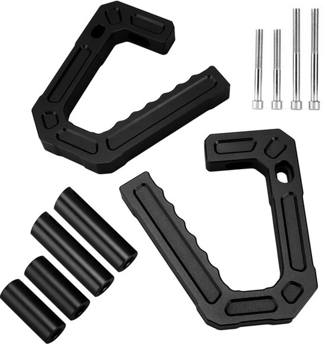 Car Road Front Handgreep Aluminium Achter Handgreep Bar Hand Mount Kit Vervanging voor JK 2007 Tot 2018 (Zwart)