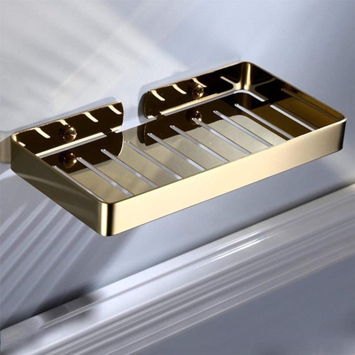 Zeephouder, Wandzeepplank, voor badkamer(Gouden)