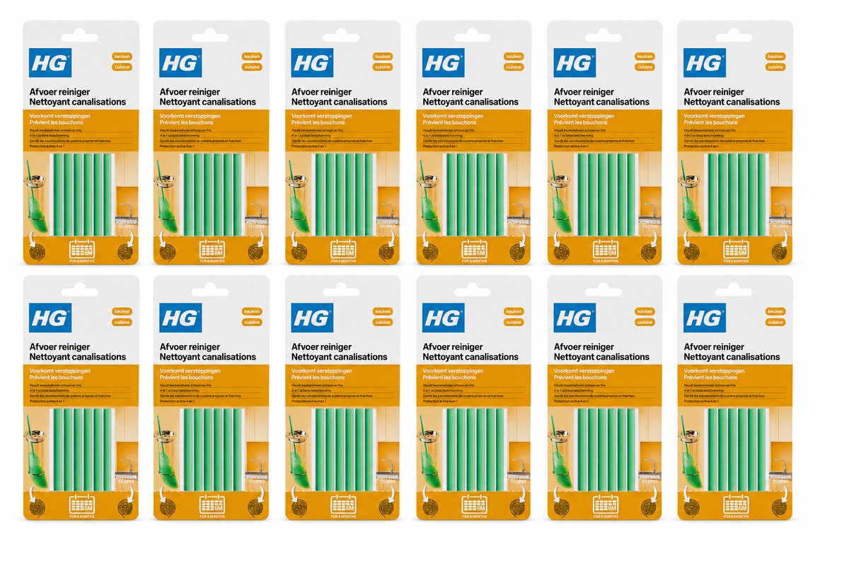 HG Afvoerreiniger (6 sticks) - 12 stuks