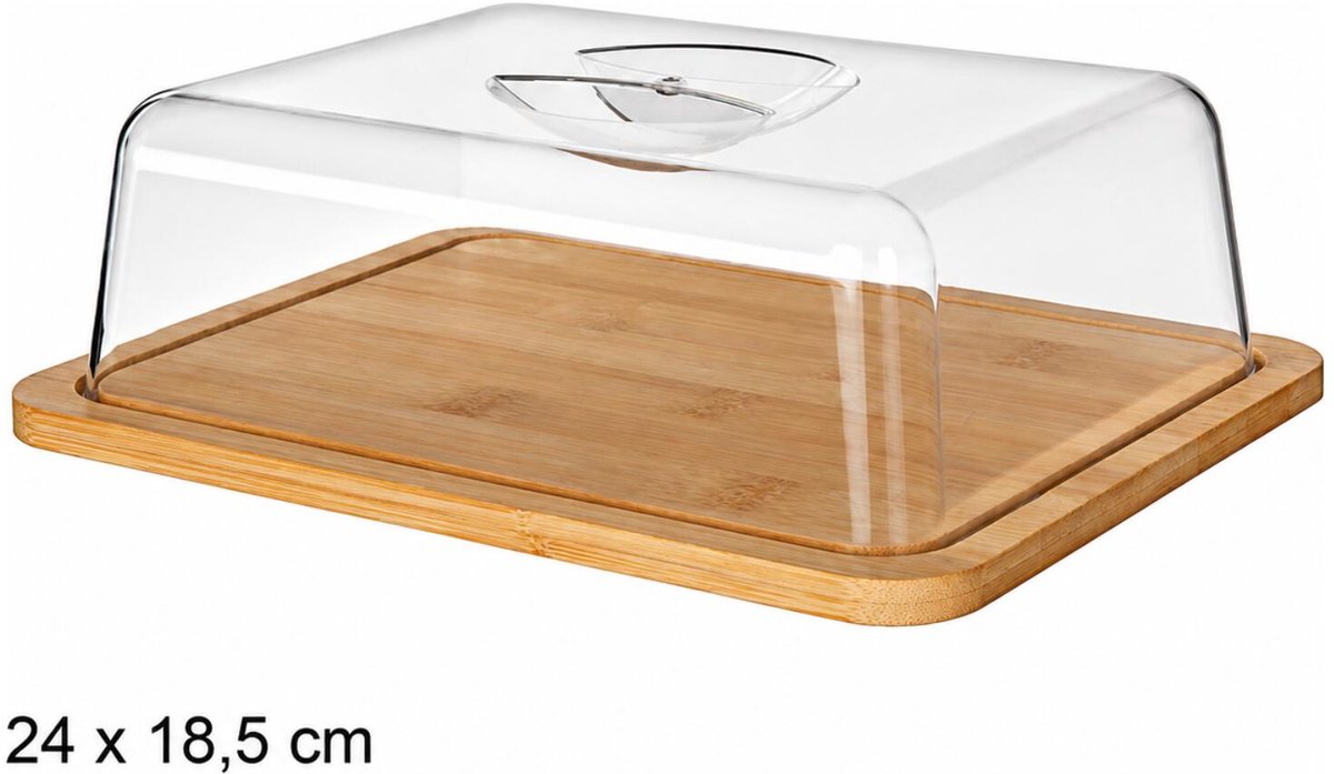 Alessandro Kaasstolp / borrelplank - bamboe hout/kunststof - 24 x 18 cm - kaasplank / taartplateau — cadeau in Kookcadeaus - foto 2
