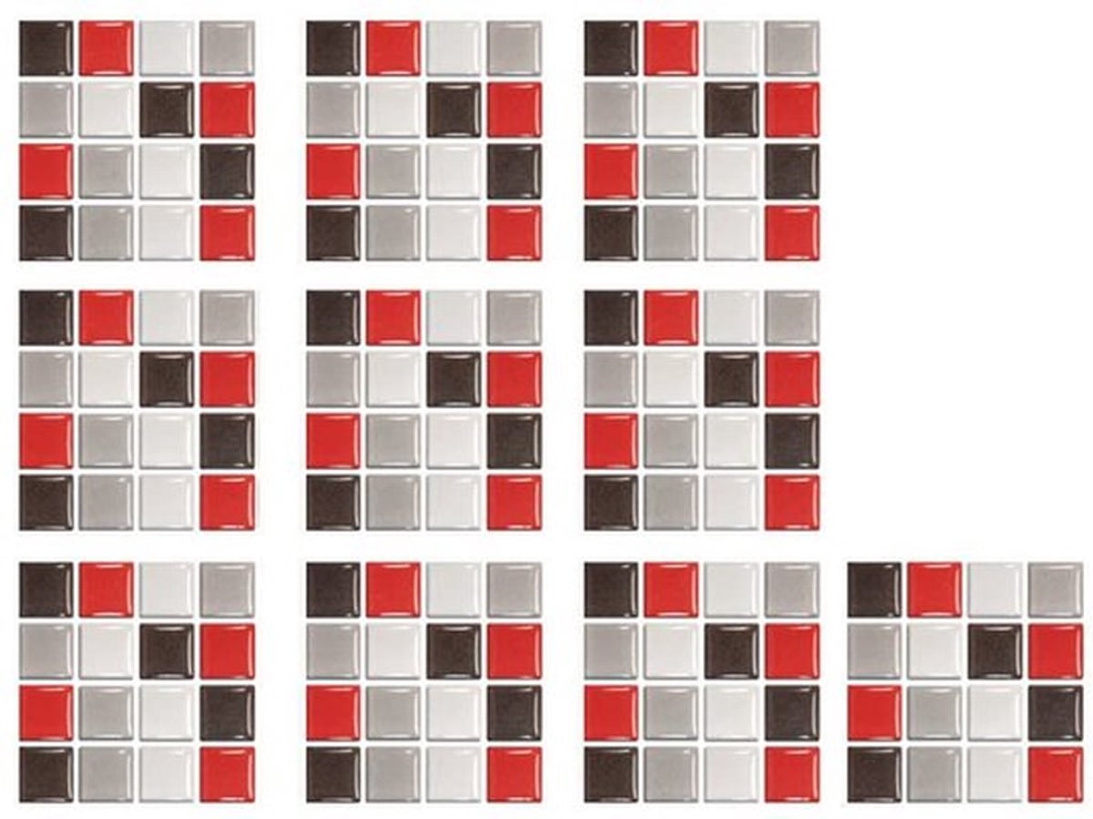 20 stuks mozaïekfolie, zelfklevende tegelstickers, voor keukentegels, badkamers, decoratiefolie, decoratieve plakfolie, doe-het-zelf wandstickers, vloerstickers, 20 x 20 cm, kleur 15 #