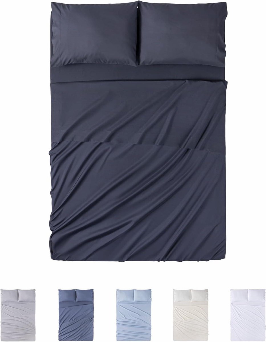 Beddengoedset 4-delig - Hoeslaken set - Comfortabel slapen - Geborsteld microvezel - Cama 