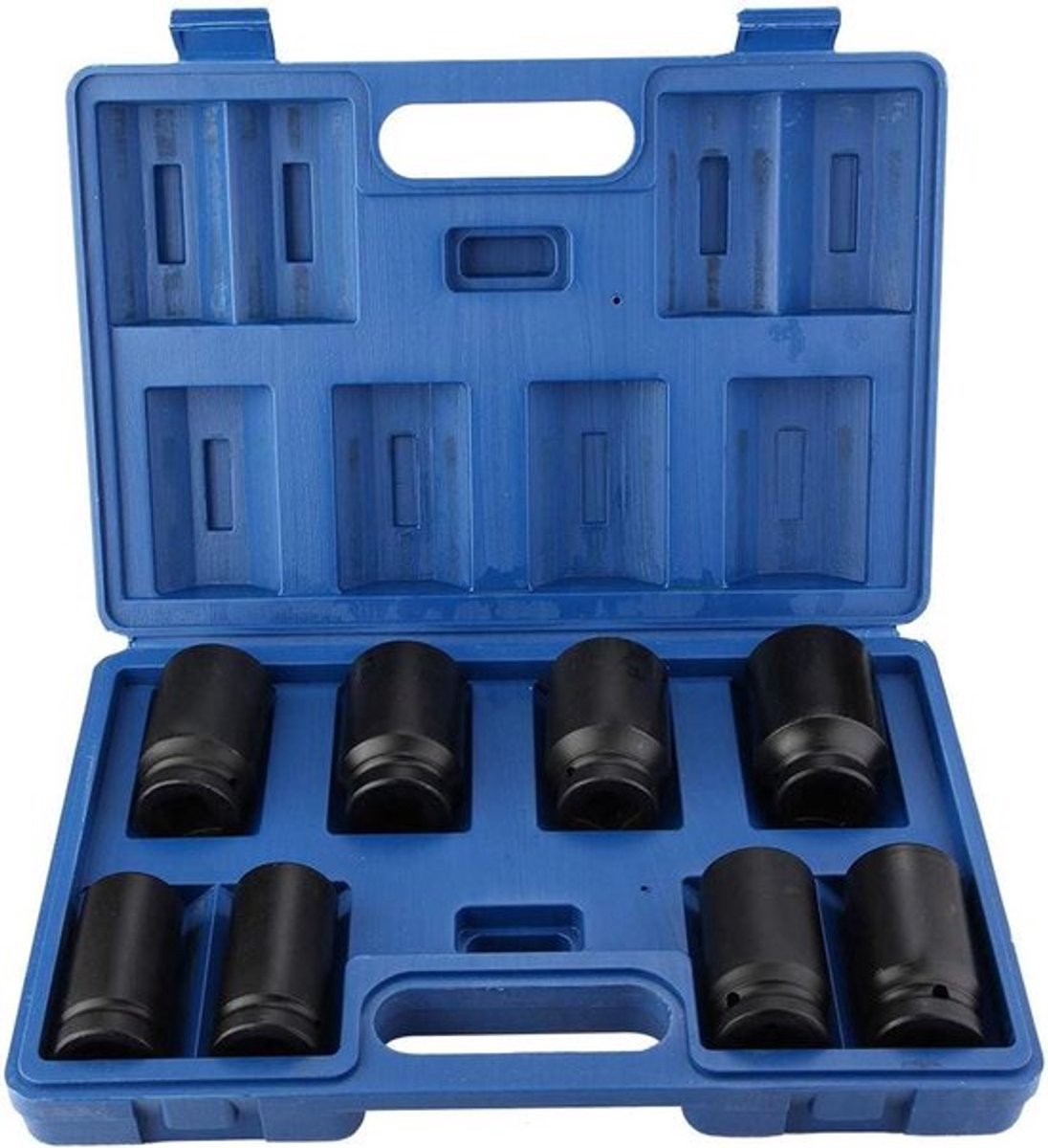 Dopsleutelset - Diepe Slag - Chroom Vanadiumstaal - Zeskantige Dopsleutel - Auto Wielnaafmoeren - 24 Mm 27 Mm 29 Mm 30 Mm 32 Mm 35 Mm 36 Mm - 3/4 Inch Aandrijving - Geschikt voor Auto's