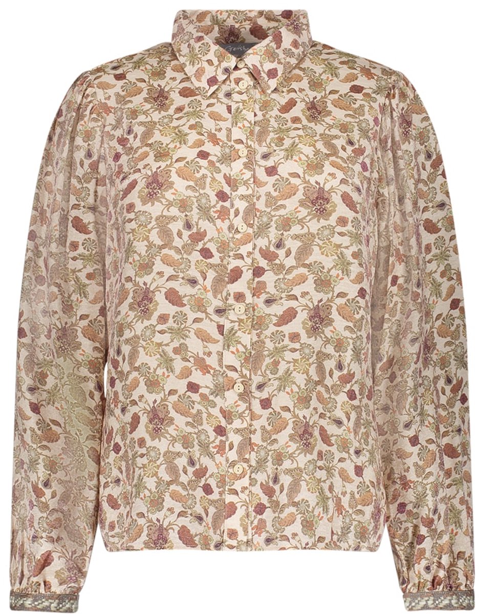 Geisha Blouse Blouse Met Bloemen 63649 20 Sand Dames Maat - L