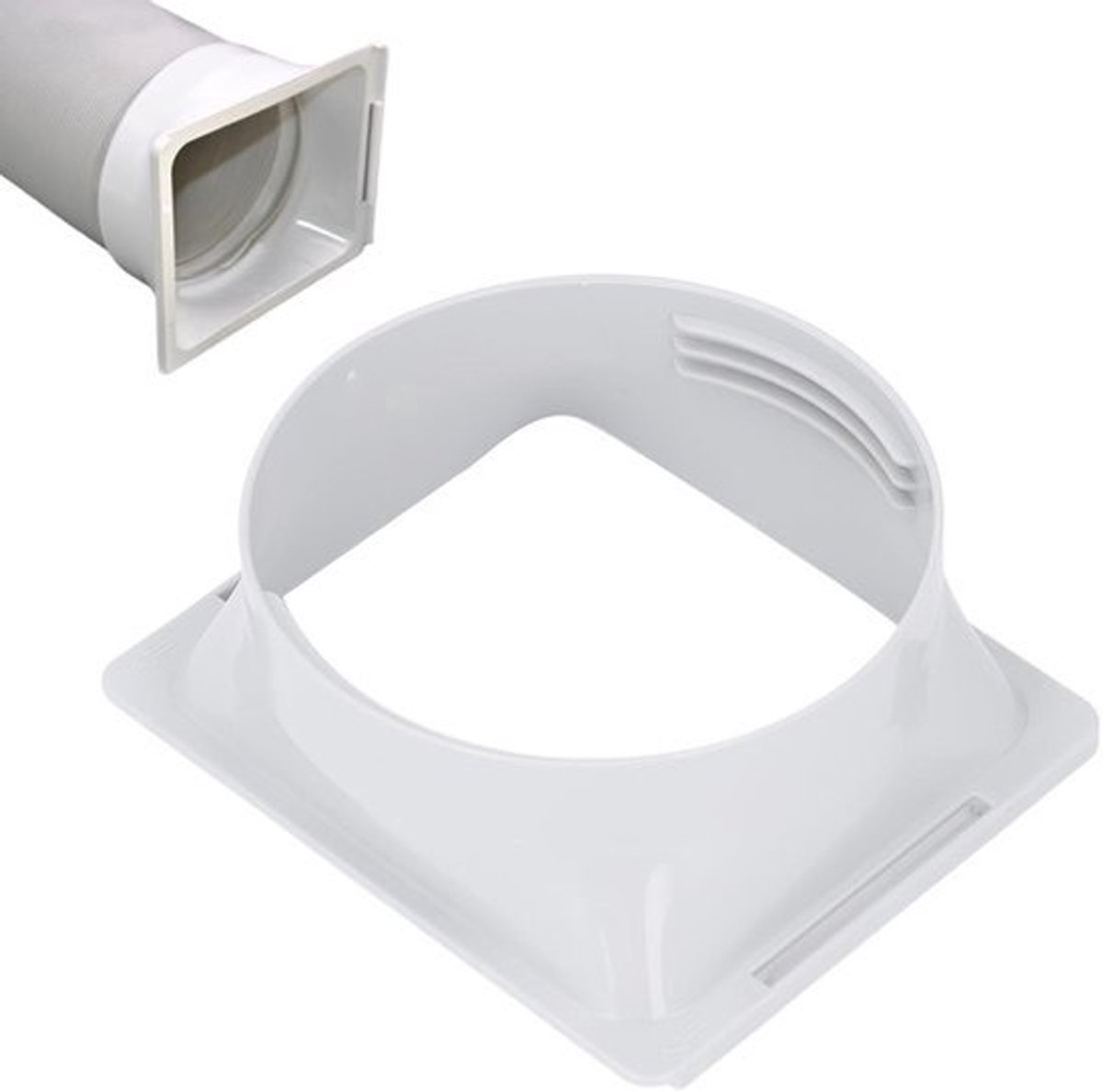 A/C-connector 5,9 Inch - Draagbare Airconditioner - Vierkante Tot Ronde Raamadapter
