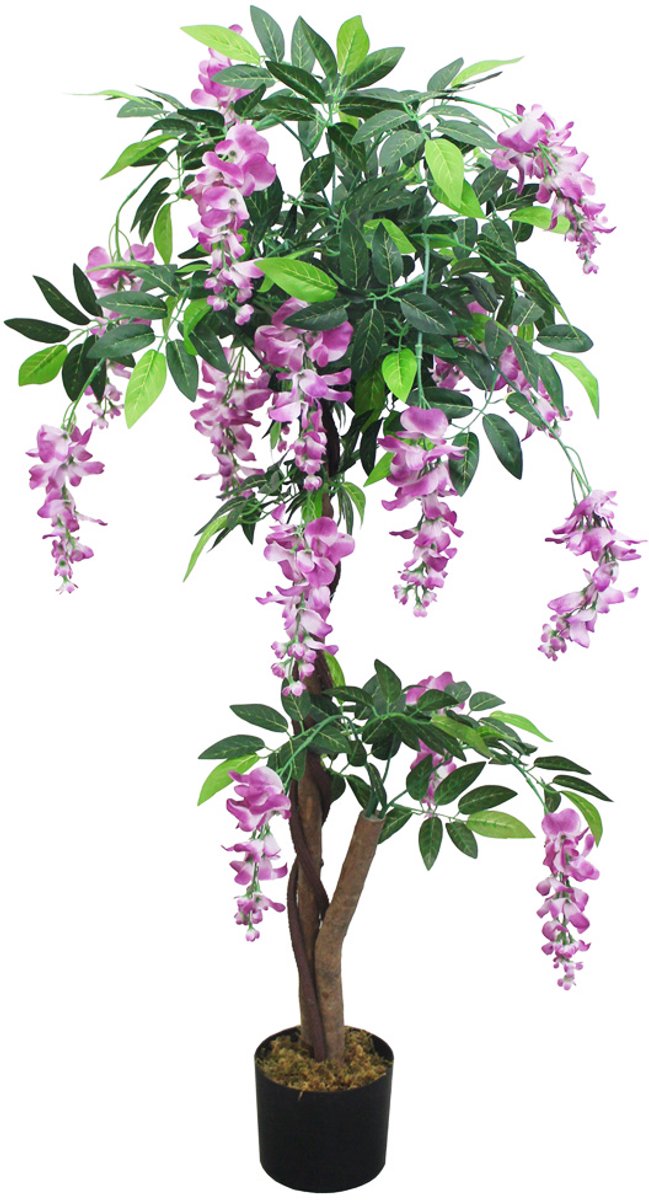 Kunstmatige Plant Wisteria Chinese Blauweregen Decoratie 120cm Echt Hout Decovego