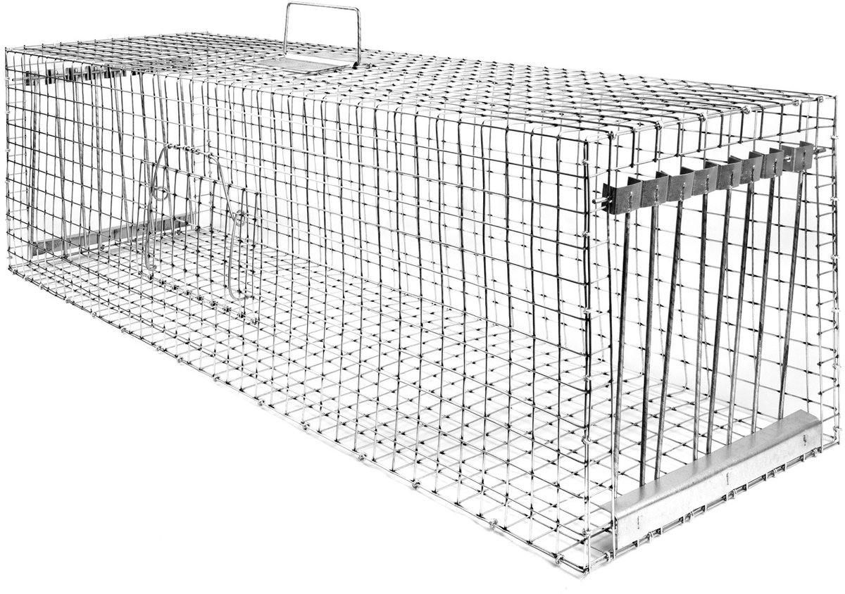 Live Trap Vogelval Vogelverplaatsing Levende vogels vangen Weerbestendig Robuust Stabiel Universeel 2 Ingangen Ontsnappingsbestendig 102 x 30 x 30 cm Petigi
