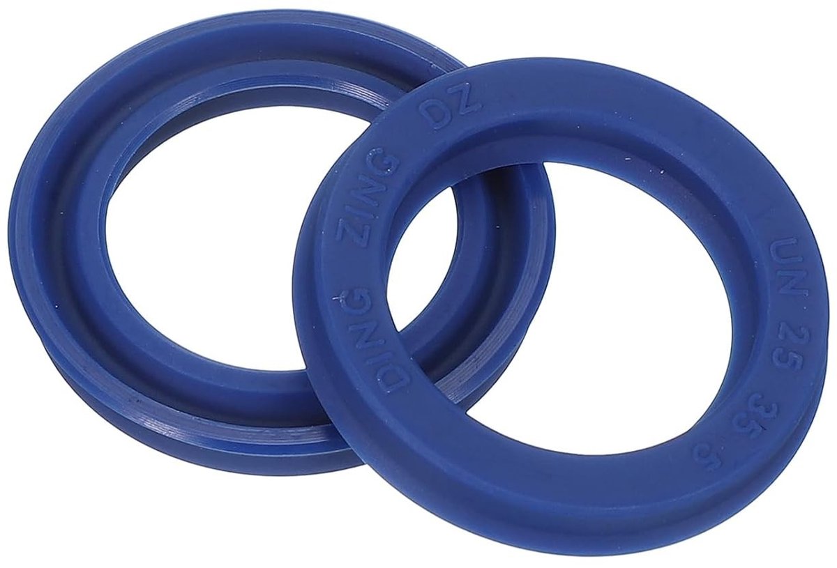 Radiale Oliekeerring 25mm ID x 35mm OD x 5mm Breed, 2 Stuks PU Keerring voor Industriële Lagers en Cilinders, Blauw, Duurzaam en Weerbestendig