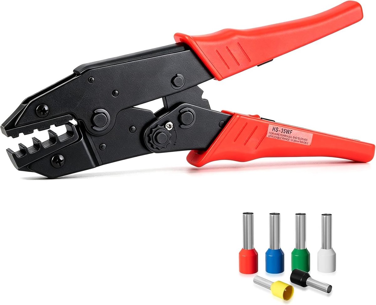 Professionele Crimp Tang voor Draadterminals - Geschikt voor 10-35mm² en 8-2AWG - Ideaal voor Buis- en Vooraf Geïsoleerde Terminals