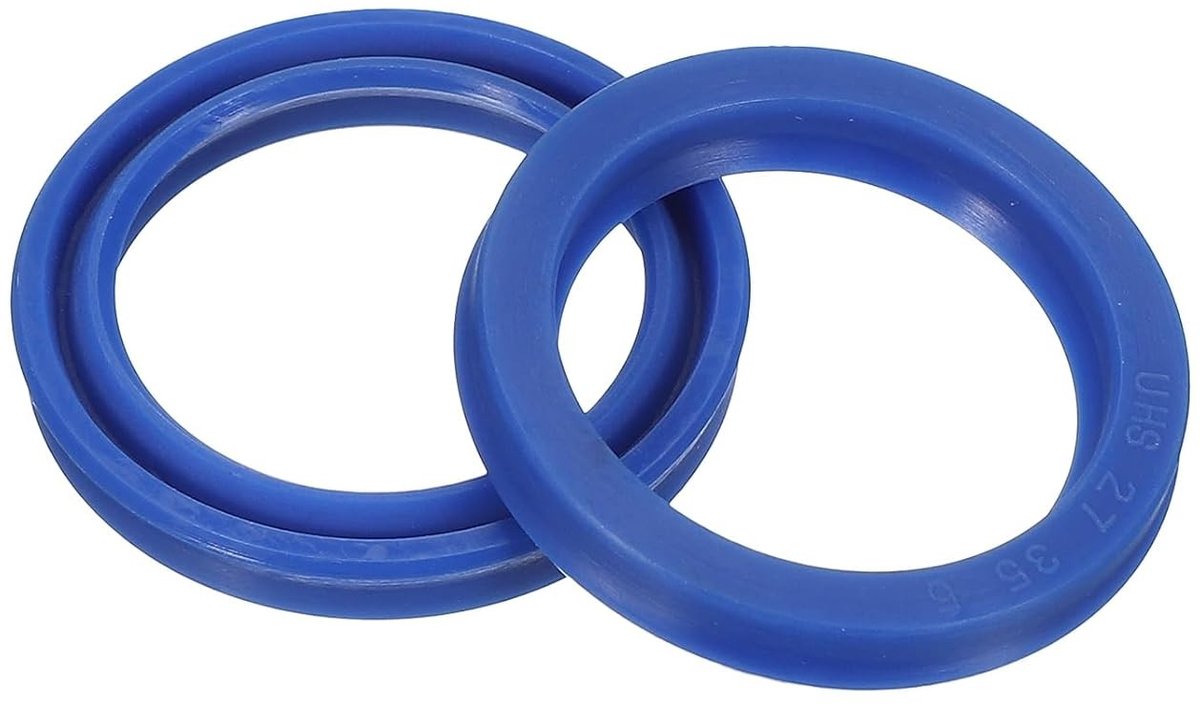 Radiale Olieafdichting 27mm ID x 35mm OD x 5mm Breed, 2 Stuks PU Afdichtingen voor Industriële Lagers en Pompen, Blauw en Duurzaam