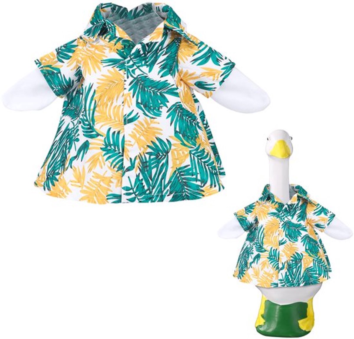 Hawaiian Strand Gans Outfit - Leuke Decoratie voor Tuin en Patio - Weerbestendig Materiaal