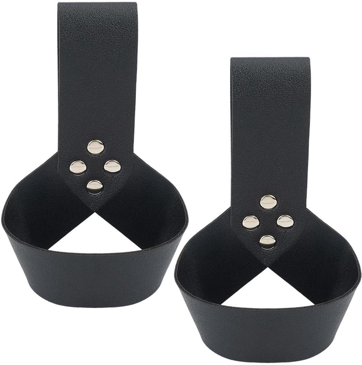 2 Stuks Middeleeuwse PU Leren Zwaardriemhouder voor Renaissance Kostuums, Viking en Piraten Cosplay Accessoires voor Volwassenen