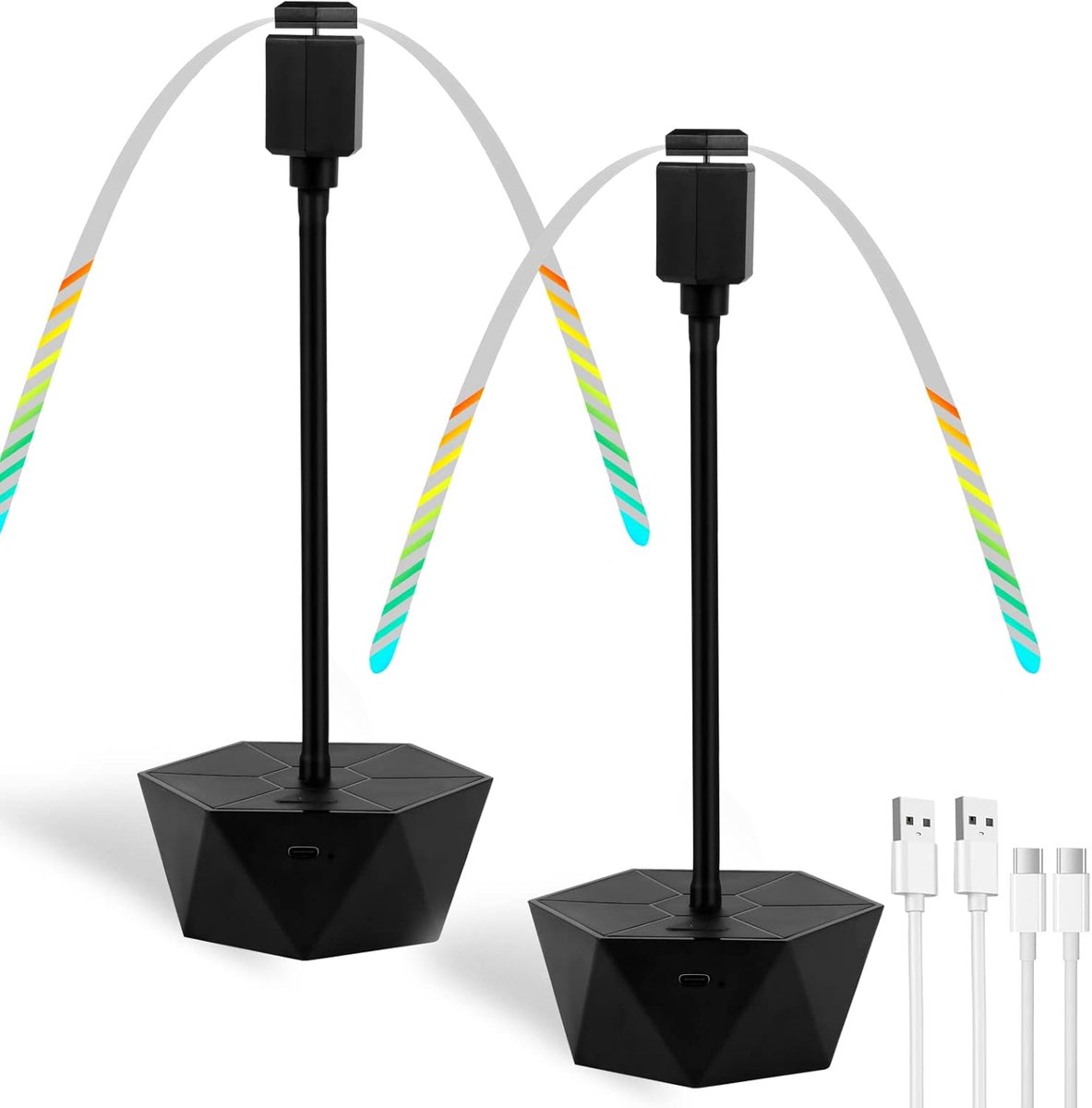 2 Stuks Vliegenwaaier - oplaadbare vliegenverjagers houden - Fly Repellent Fan vliegenafweer - draagbaar anti-vliegen en muggenbescherming ventilator vliegenventilator - voor keuken, restaurants - zwart